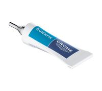 GROHE QuickGlue S Set with 1 Glue, 1 Alcohol Wipe for Shower Products, Curing Time 24 Hours, (Suitable for Tiles, Marble, Stone, Glass, Concrete, Wood, Plastic and Metal), 41247000