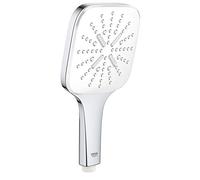 GROHE Rainshower 130 Smartactive Cube Hand Shower 130mm Shower Head with 3 Sprays Chrome Finish and White Spray Plate Made In Germany 26551LS0