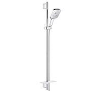 GROHE Rainshower 130 Smartactive Cube Shower Rail Set 3-Spray 130mm Hand Shower with 900mm Rail, 1750mm Silverflex Hose Chrome Finish Made in Germany 26586000