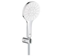 GROHE Rainshower 130 Smartactive Shower Set Water-Saving 3-Spray 130mm Hand Shower with 1500mm Silverflex Hose and Wall Holder Chrome Finish and White Spray Plate Made in Germany 26581LS0