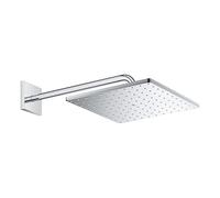 GROHE Rainshower 310 Mono Cube Head Shower Set, 310mm Wall-Mounted Shower Head with 422mm Shower Arm, Chrome Finish, Square Shape 26563000