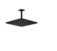 GROHE Rainshower 310 Mono Cube Head Shower Set (Ceiling Mounted, Water Saving Showerhead 310mm with 142mm Shower Arm, PureRain Spray Pattern), Square Shape, Matt Black, 265662430