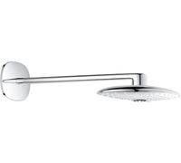 GROHE Rainshower 360 Duo Head Shower Set Chrome, Made in Germany: 360mm Head Shower with GROHE Triomassage Spray and 450mm Shower Arm 26254000
