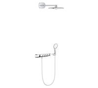 GROHE Rainshower SmartControl - Shower System SmartControl 360 DUO with thermostatic mixer chrome / moon white