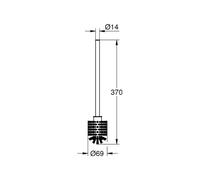 Grohe Toilet Brush Essentials Supersteel