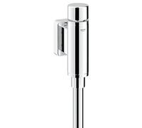 GROHE Rondo Flush Valve for Urinal Chrome 37346000 | Wall mounting, robust metal design, exact dosage of the flush quantity (chrome, 37346000)