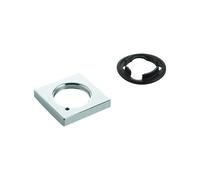 GROHE Rosette für Waschtischbatterien ohne Zugstange, eckig, Schnellbefestigungssystem, chrom (48421000)