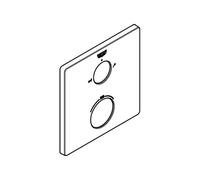 GROHE Rosette 49079 Square For THM Installation Sets Chrome