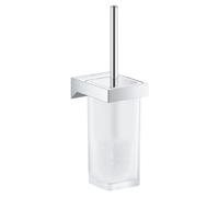 GROHE Selection | Bathroom Accessories | Cube Toilet Brush Set | Chrome | 40857000