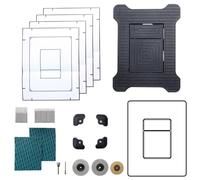 Grohe Skate Cosmopolitan Concealed Tileable Push Plate with Magnetic Fastening Flush Installation 4 Stickers with Sewing Pattern