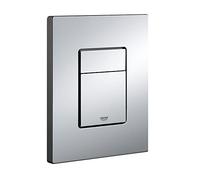 GROHE Skate Cosmopolitan Flush Plate for Concealed Gd2 Cisterns, Water-Saving, Dual Flush with Start-and-Stop Activation, Easy To Install, Chrome, 38732000