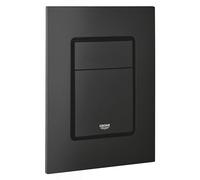 GROHE Skate Cosmopolitan S Flush Plate for Concealed Cisterns (Dual Flush or Start-and-Stop Actuation for Pneumatic Drop Valve AV1, Water Saving, Vertical Fit), Size 130x172mm, Phantom Black, 37535KF0