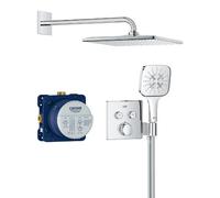 Concealed Shower Grohe Grohtherm SmartControl Thermostatic 2 valves, Square ⌀310 mm Chrome 34865000