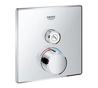 GROHE Smartcontrol Concealed Mixer for Shower, with One Valve, Square Shape, Chrome Finish Made In Germany 29147000