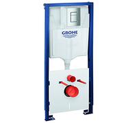 Grohe Solido 1.13m 4-in-1 Set Support Low Noise Frame for Wall Hung WC with Chrome Flush Plate
