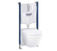 Grohe Solido White Compact 5-in-1 set for WC, Wall hung toilet