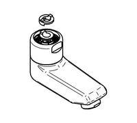 Grohe 77mm cast spout for wall fittings Eichelberg Chrome