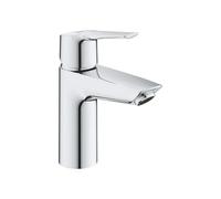 GROHE QUICKFIX Start - Deck Mounted Wash Basin Mixer Tap with Push-Open Pop-Up Waste Set (Size 165 mm, 28 mm Ceramic Cartridge, Water-Saving