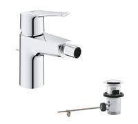 GROHE Start Quickfix Single-Lever Bidet Mixer with Pop-Up Waste Set, Water-Saving, Chrome 32560002