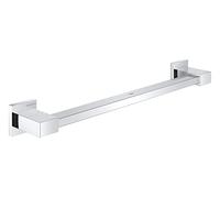 GROHE Start Cube Grip Bar - Bathroom Wall Mounted Bathtub or Shower Handle (Metal Material, Concealed Fastening, Including Screws and Dowels, Durable Sparkling Sheen), Size 540 mm, Chrome, 41095000