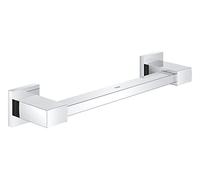 GROHE Start Cube Grip Bar - Bathroom Wall Mounted Bathtub or Shower Handle (Metal Material, Concealed Fastening, Including Screws and Dowels, Durable Sparkling Sheen), Size 354 mm, Chrome, 41094000