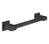 GROHE Start Cube Grip Bar - Bathroom Wall Mounted Bathtub or Shower Handle (Metal Material, Concealed Fastening, Including Screws and Dowels), Size 354 mm, Matt Black, 410942430