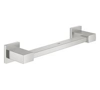 GROHE Start Cube Grip Bar - Bathroom Wall Mounted Bathtub or Shower Support Safety Handle (Metal Material, Concealed Fastening, Including Screws and Dowels), Size 354 mm, Stainless Steel, 41094DC0