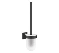 GROHE Start Cube QuickFix Toilet Brush Set (Material: Glass & Metal, Wall Mounted, with Screws and Dowels), Size 399 mm, Easy to Fit with GROHE