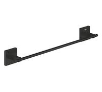 GROHE Start Cube QuickFix Towel Rail - Bathroom Wall Mounted Towel Holder (Metal, Concealed Fastening, Including Screws and Dowels), Size 450mm, Easy to Fit QuickGlue, Matt Black, 409872430