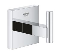 GROHE Start Cube Robe Hook - Bathroom Wall Mounted Shower Towel Hanger (Metal, Concealed Fastening, Including Screws and Dowels), Extra Easy to Fit