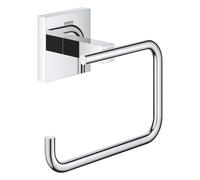 GROHE Start Cube Toilet Roll Holder without Cover (Metal, Wall Mounted, Concealed Fastening, with Screws and Dowels), Size 138 mm, Extra Easy to Fit