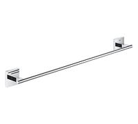 GROHE Start Cube Towel Rail - Bathroom Wall Mounted Towel Holder (Metal, Concealed Fastening, Including Screws and Dowels), Size 600 mm, Extra Easy to Fit with GROHE QuickGlue, Chrome, 41089000