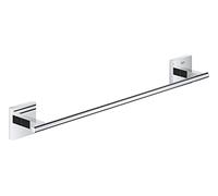 GROHE Start Cube Towel Rail - Bathroom Wall Mounted Towel Holder (Metal, Concealed Fastening, Including Screws and Dowels), Size 450 mm, Extra Easy to Fit with GROHE QuickGlue, Chrome, 40987000