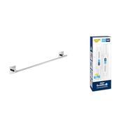 GROHE Start Cube Towel Rail with GROHE QuickGlue A2 - Bathroom Wall Mounted Towel Holder (Metal, Concealed Fastening, Including Screws and Dowels), Size 600 mm, Extra Easy to Fit, Chrome, 41089000