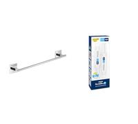 GROHE Start Cube Towel Rail with GROHE QuickGlue A2 - Bathroom Wall Mounted Towel Holder (Metal, Concealed Fastening, Including Screws and Dowels), Size 450 mm, Extra Easy to Fit, Chrome, 40987000