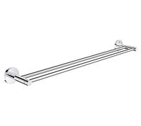 GROHE Start Double Towel Rail (Metal, Concealed Fastening, Including Screws and Dowels, Easy to Fit), Size 654 mm, Chrome, 41203000
