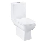 Grohe Start Edge Alpine White Rimless Slim Round Close-Coupled Toilet & Cistern With Soft Close Seat