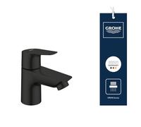 GROHE Start Edge - Pillar Tap (XS-Size, Ceramic Headpart, Water Saving, Fixation Nut G 1/2 Inch), Matt Black, 1059632431