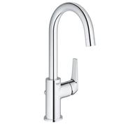 GROHE Start Flow Single-Lever Basin, L-Size A Water-Saving Tap with High Swivel Spout and Pop-Up Waste Set, Chrome Finish 23811000