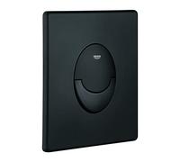 GROHE Start - Flush Plate for Concealed GD2 Cisterns (Made of ABS, Water Saving, Dual Flush with Start and Stop Activation, Easy Vertical Installation), Size 156 x 197 mm, Phantom Black, 38964KF0