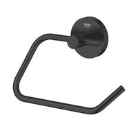 Grohe Start Matt Black Wall-Mounted Toilet Roll Holder (H)119mm (W)119mm