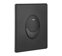 GROHE Start - Flush Plate for Concealed GD2 Cisterns (Made of ABS, Water Saving, Dual Flush with Start and Stop Activation, Easy Vertical Installation), Size 156 x 197 mm, Phantom Black, 38964KF0