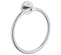 Grohe Start Polished Chrome Effect Metal Wall-Mounted Towel Ring (W)18Cm
