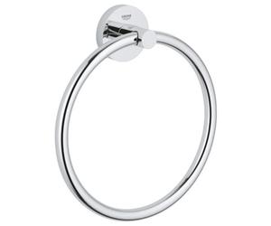 Grohe Start Polished Chrome Effect Metal Wall-Mounted Towel Ring (W)18Cm