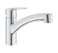 Grohe Start Quick Fix Single Lever Pull Out Monobloc Kitchen Mixer Tap - Chrome