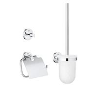 GROHE Start QuickFix 3-in-1 Bathroom Accessory Set Toilet Roll Holder|Brush|Hook