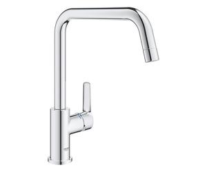 GROHE Start QuickFix - Kitchen Tap for Installation in Front of a Window (High Spout 311 mm, Swivel Range, 28 mm Ceramic Cartridge, Tails 3/8 Inch, Easy to Fit with GROHE QuickMount), Chrome, 30630000
