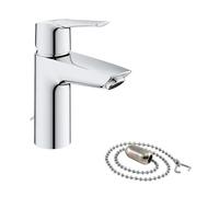 GROHE Start Quickfix Single-Lever Basin Mixer with Retractable Chain, S-Size, Water-Saving, Chrome 32277002