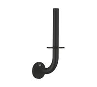 GROHE Start QuickFix Spare Toilet Roll Holder (Metal, Wall Mounted Concealed Fastening, Including Screws and Dowels, Extra Easy to Fit QuickGlue), Size 232 mm, Matt Black, 411862430