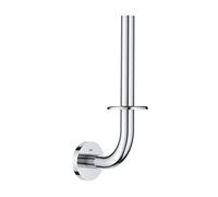 GROHE Start QuickFix Spare Toilet Roll Holder (Metal, Wall Mounted Concealed Fastening, Including Screws and Dowels, Extra Easy to Fit with GROHE QuickGlue), Size 232 mm, Chrome, 41186000